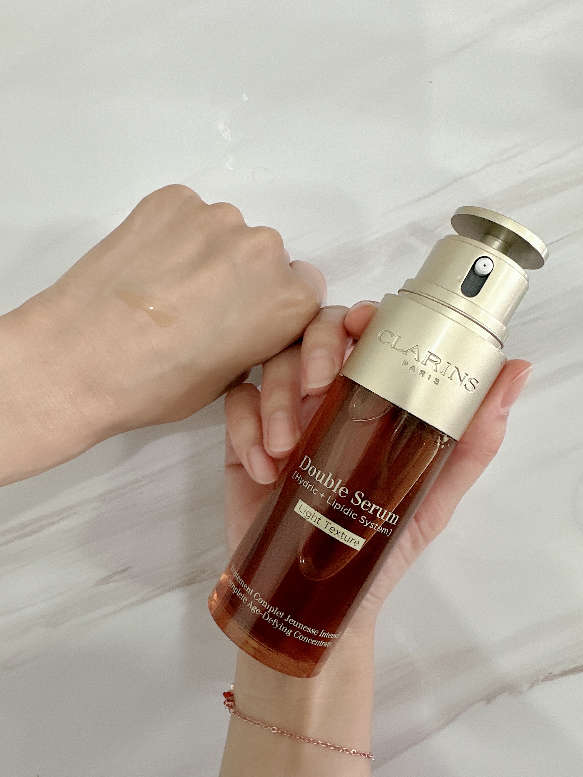 Clarins 輕盈版 賦活雙精華 DOUBLE SERUM LIGHT 好用 評價 推薦 用家分享